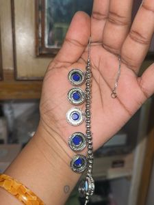 Oxidised Blue Eye Chain