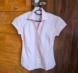 WESTSIDE Pink Button-Down Top