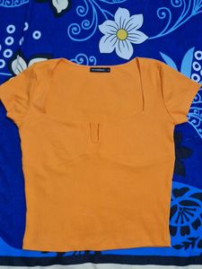 Square Neck Top (Orange)