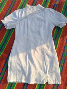 Elegant White Pearl Embellished dress