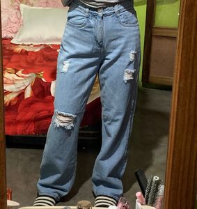 Ripped Wide Leg Jeans