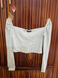 Cute Light Green Crop Top