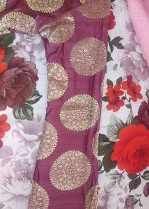 Elegant Indian Outfit With Net Dupatta