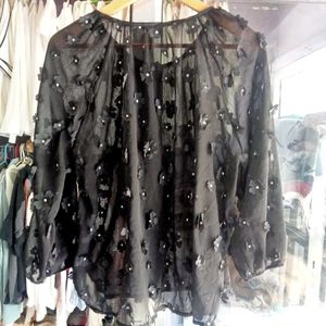 Black Blouson Top