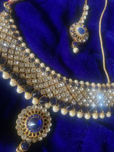 Elegant Blue Stone Jewelry Set