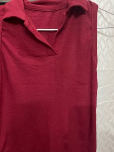 Red Sleeveless Top