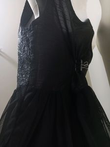 Black Sequice Net Ethnic Gown