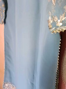 Elegant Blue Embroidered Kurta Set