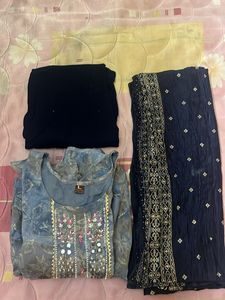 L Size Kurta Set With Work In Front