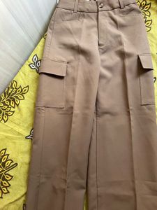Brown cargo trousers