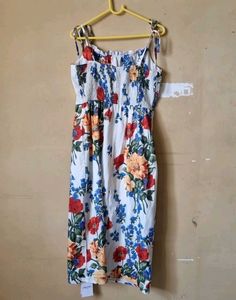 Tie Up Sleeves Floral Dress