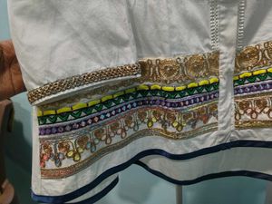 Embroidered White Top