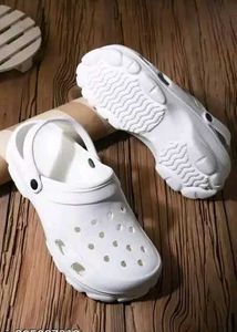 White Chunky Platform Crocs