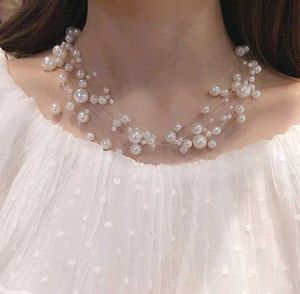 Beutiful❤️ Korean Pearl Necklace Set
