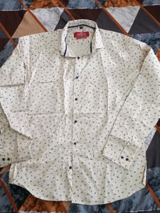 Beige Colour Printed Shirt