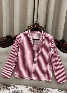 Striped Button-Down Top