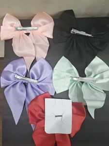 Combo Of 5 Hair Bow ♥️🖤💜💚🩷