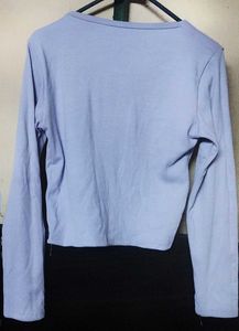 Cute Lavender Long Sleeve Top