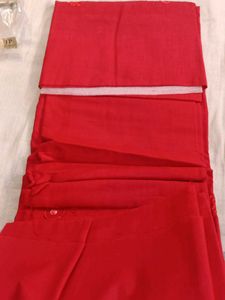 Red Cut Work Suit