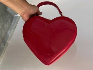 Red Heart Shaped Cross-body Bag
