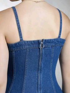 Denim Fit &amp; Flare Dress Savana