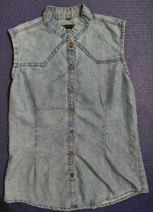 Sleeveless Denim Top