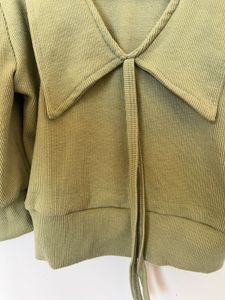 Olive Green Cropped Top