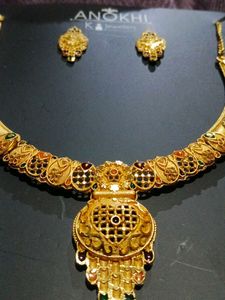 Anokhi K Jewellers Gold Necklace Set