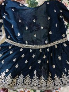 Gorgeous Navy Blue Embroidered Outfit