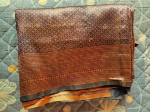 Purple Banarasi Silk Saree With Blouse