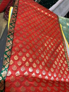 Silk Brocade Fabric Saree
