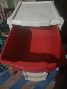 5-Tier Multi-Color Plastic Storage Drawer Unit