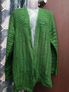 Beautiful Green Heavy Woolen Cardigan