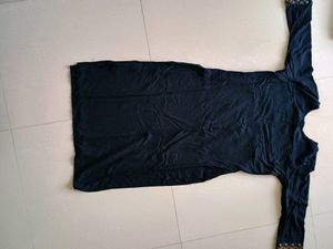 black Colur Kurta With Gold Colour Embroidery