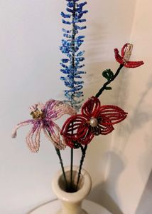 Beaded Flowers Showpiece