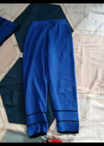 Blue Knitted Co-ord Set( 3 pcs set)