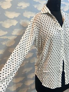Polka Dot Button-Up Shirt