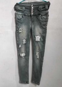 Grey Rugged Jeans