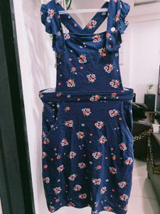 Floral Print Pinafore Dress