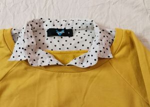 Korean sweater with fake collar