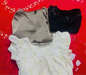 Gray Satan Top With Black And Floral