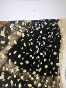 Daisy Print Tulle Mini Dress