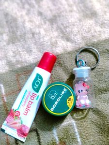 Combo Of 2 Lip Balms and a Key Chain