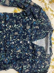 Floral Print Short Kurta