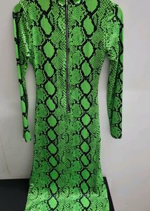 Neon Green Slim Fit Gown