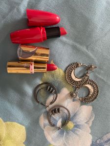 Earrings &amp; Lipstick Set