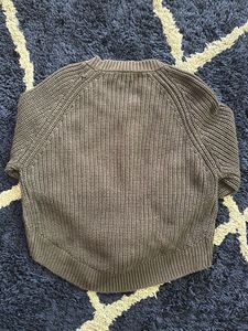 Forever 21 Women Grey Crop Sweater