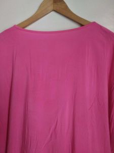 Pink Dolman Sleeve Over Size Top