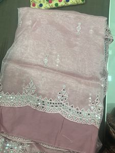 Saree Mirror Work
