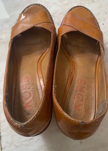 Michael Kors Tan Peep-Toe Wedges
